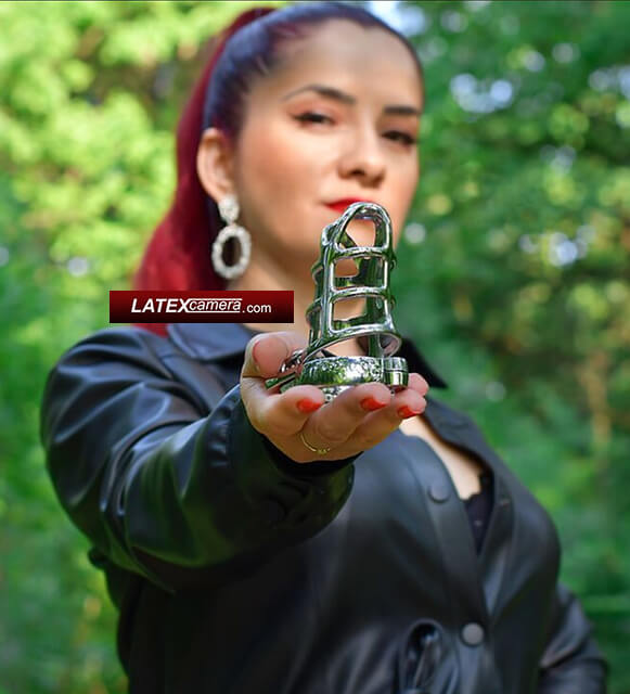 Mistress shall lock your tiny manhood away on latexcamera.com. Your freedom was never really yours to begin with.